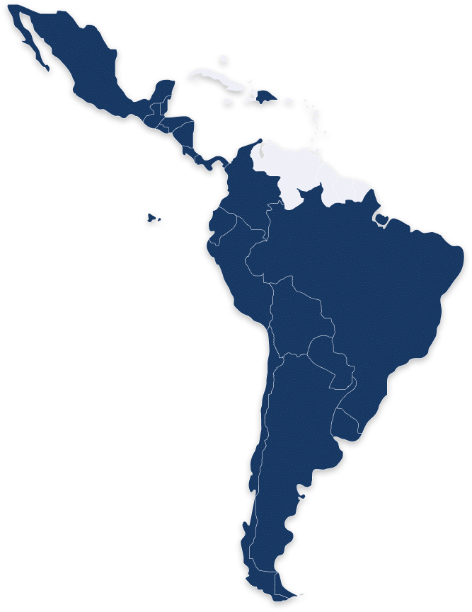 Map of Latin America highlighting educational pluralism regions.